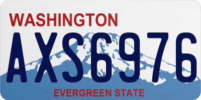 WA license plate AXS6976