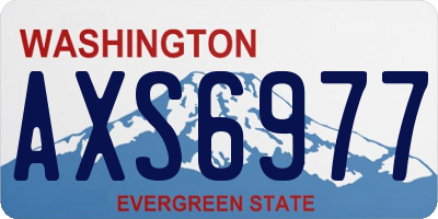 WA license plate AXS6977