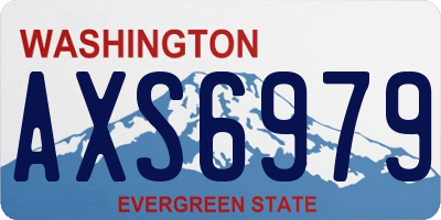 WA license plate AXS6979