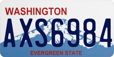 WA license plate AXS6984