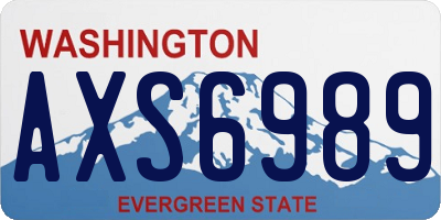 WA license plate AXS6989