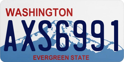 WA license plate AXS6991