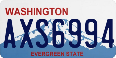 WA license plate AXS6994