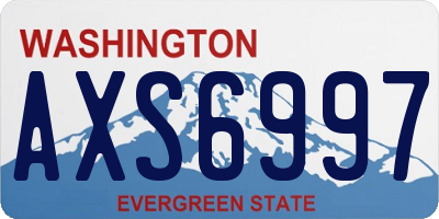 WA license plate AXS6997
