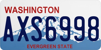 WA license plate AXS6998