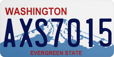 WA license plate AXS7015