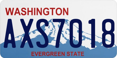 WA license plate AXS7018