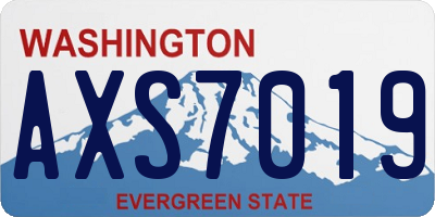 WA license plate AXS7019