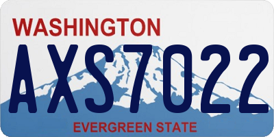 WA license plate AXS7022