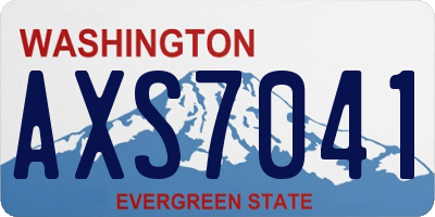 WA license plate AXS7041