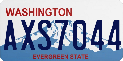 WA license plate AXS7044