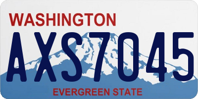 WA license plate AXS7045