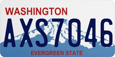 WA license plate AXS7046