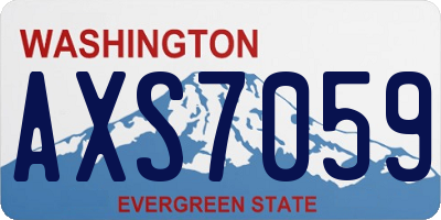 WA license plate AXS7059