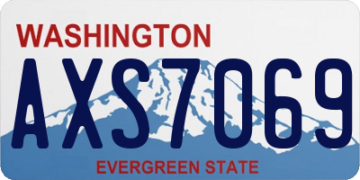 WA license plate AXS7069