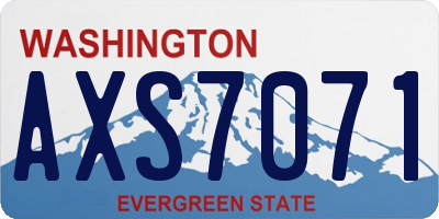 WA license plate AXS7071