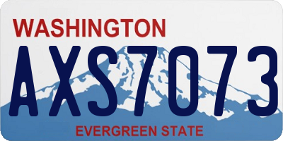 WA license plate AXS7073