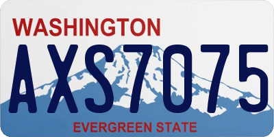 WA license plate AXS7075