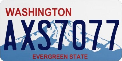 WA license plate AXS7077