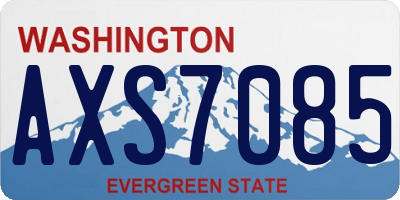 WA license plate AXS7085