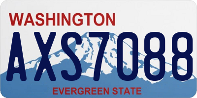 WA license plate AXS7088