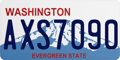 WA license plate AXS7090