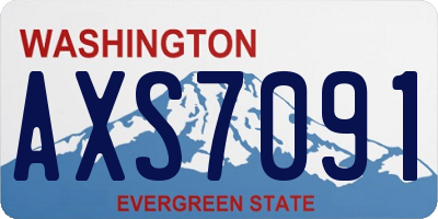 WA license plate AXS7091