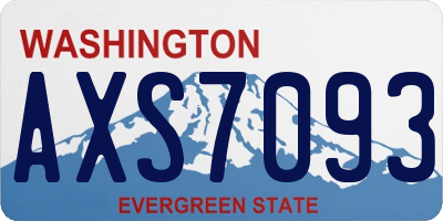 WA license plate AXS7093
