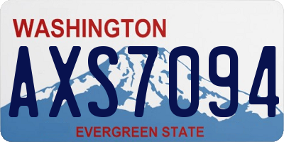 WA license plate AXS7094