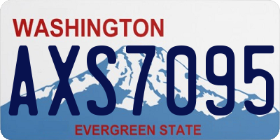 WA license plate AXS7095