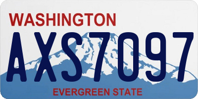 WA license plate AXS7097
