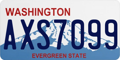 WA license plate AXS7099
