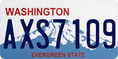 WA license plate AXS7109