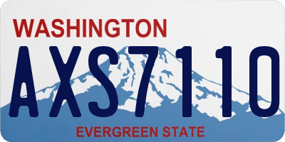 WA license plate AXS7110