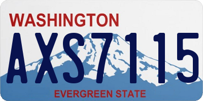 WA license plate AXS7115