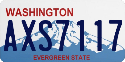 WA license plate AXS7117