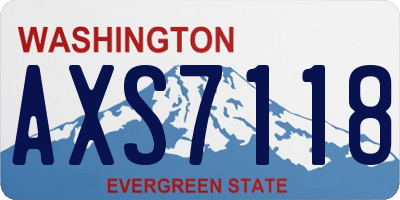 WA license plate AXS7118