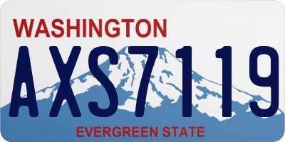 WA license plate AXS7119