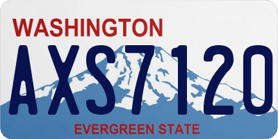 WA license plate AXS7120