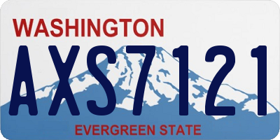 WA license plate AXS7121
