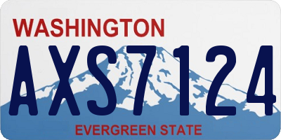 WA license plate AXS7124