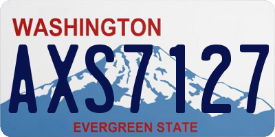 WA license plate AXS7127