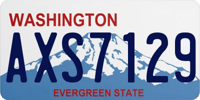 WA license plate AXS7129