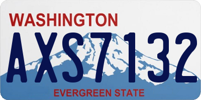 WA license plate AXS7132