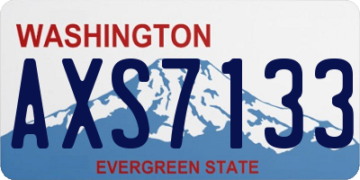 WA license plate AXS7133