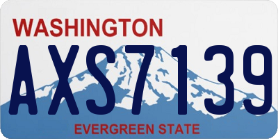 WA license plate AXS7139