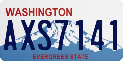 WA license plate AXS7141