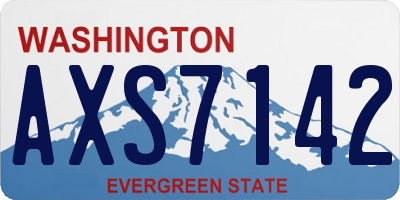 WA license plate AXS7142