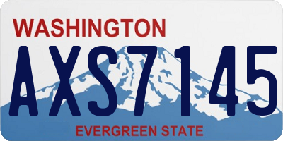 WA license plate AXS7145