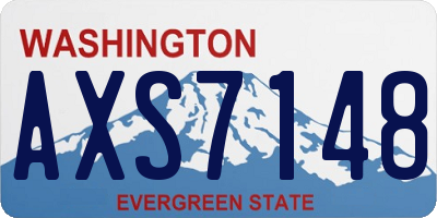 WA license plate AXS7148